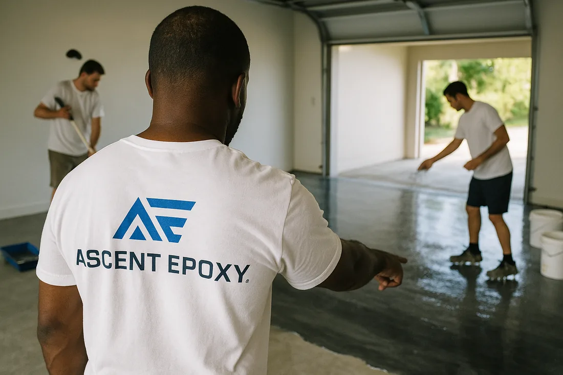 Blake and the Ascent Epoxy Orlando installation crew