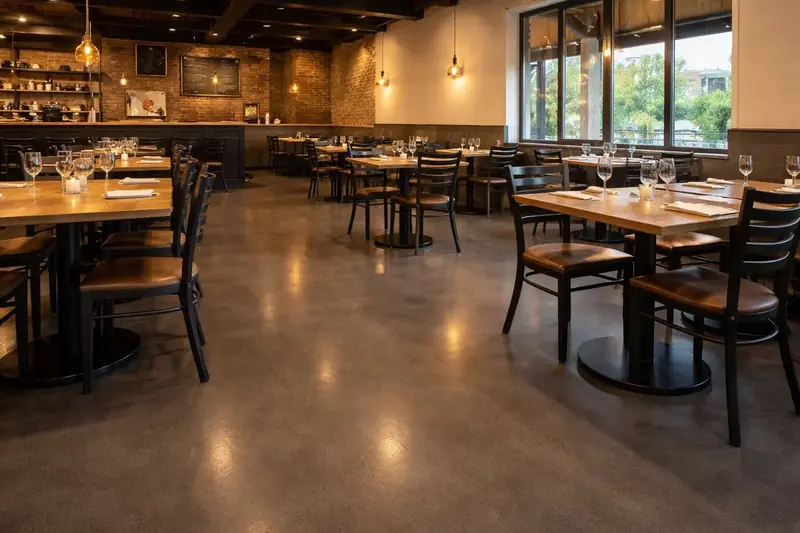 Commercial epoxy floor restaurant Orlando FL