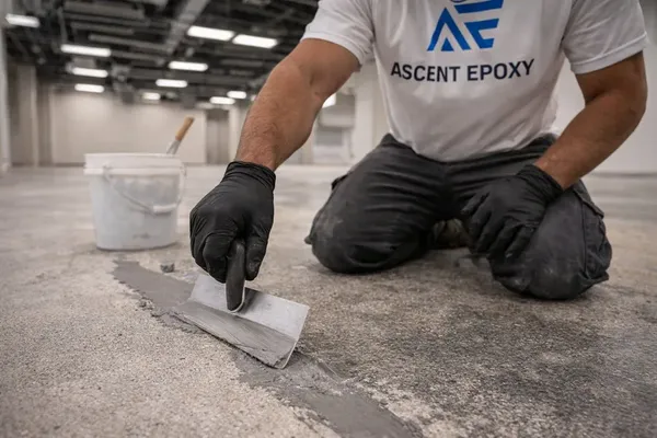Surface preparation on commercial concrete floor in Orlando
