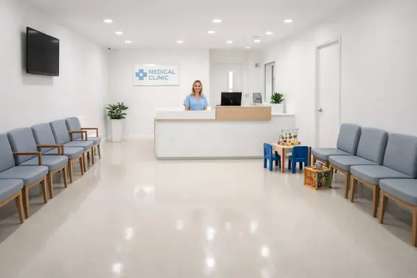 Commercial epoxy floor office building Orlando FL
