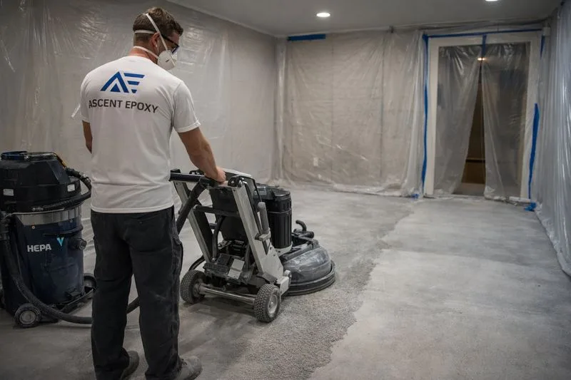 Diamond grinding residential concrete floor Orlando
