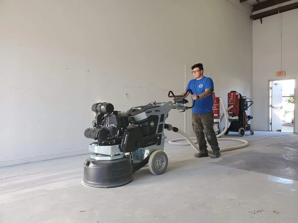 Diamond-grinding concrete slab prep that prevents epoxy failure in Orlando