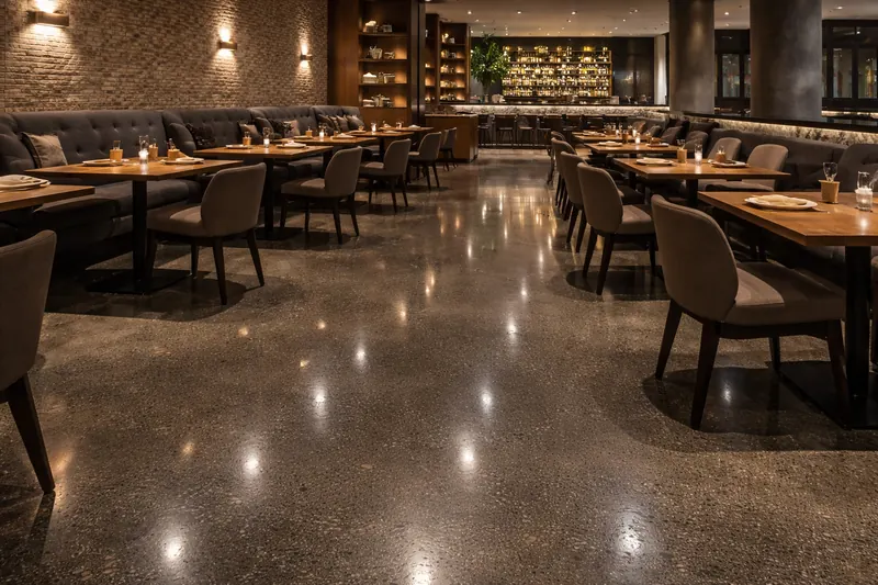 Polished concrete restaurant floor Orlando