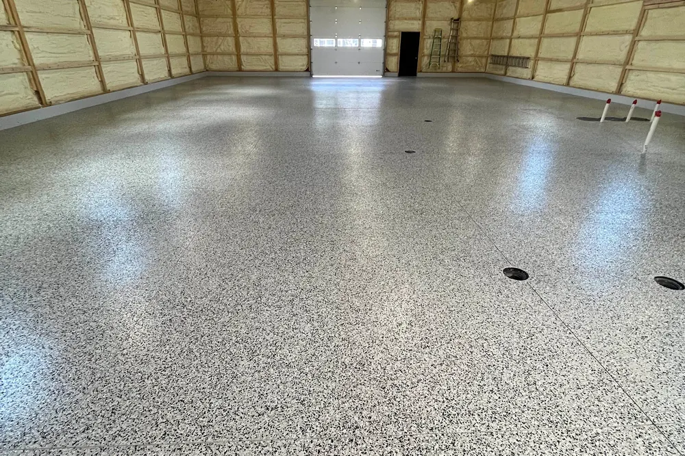 Warehouse gray flake epoxy floor Orlando